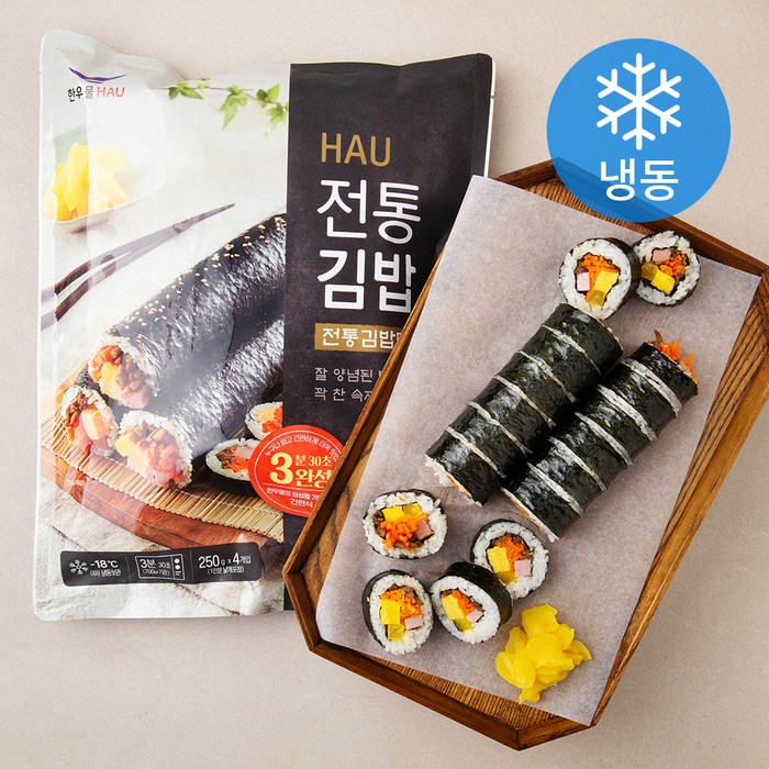 한우물 전통김밥 (냉동), 250g, 4개 대표 이미지 - 점심 메뉴 추천