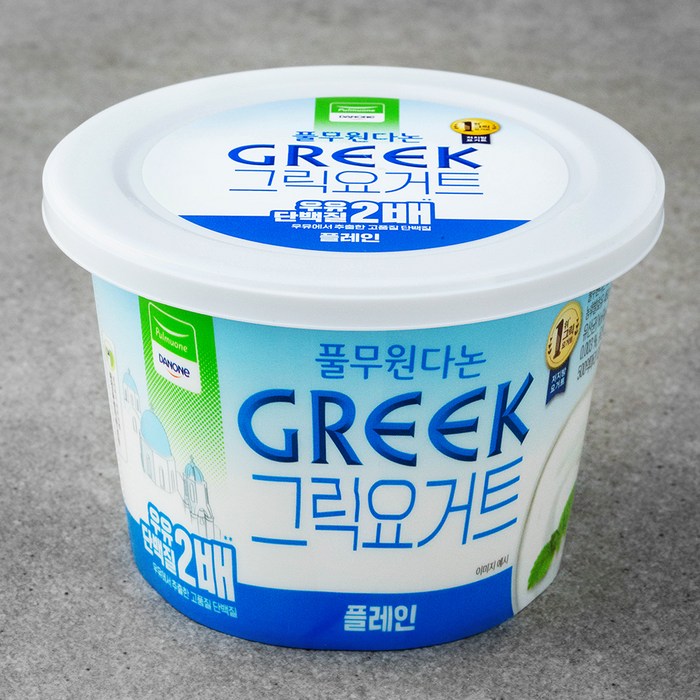 풀무원 그릭 플레인, 450g, 1개 대표 이미지 - 밥먹고 후식 추천