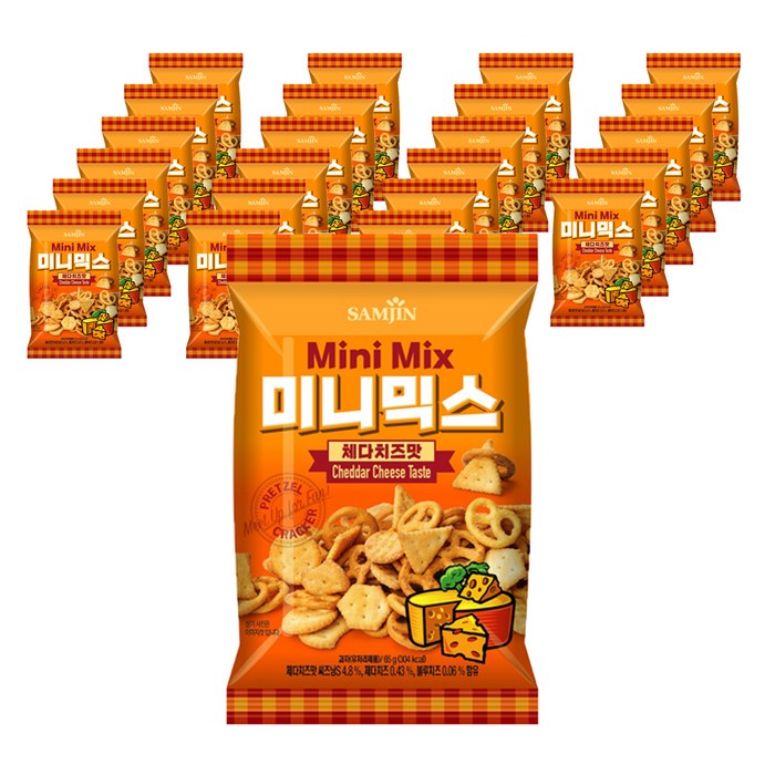 삼진 미니믹스 체다치즈맛, 65g, 24개 대표 이미지 - 치즈맛 추천