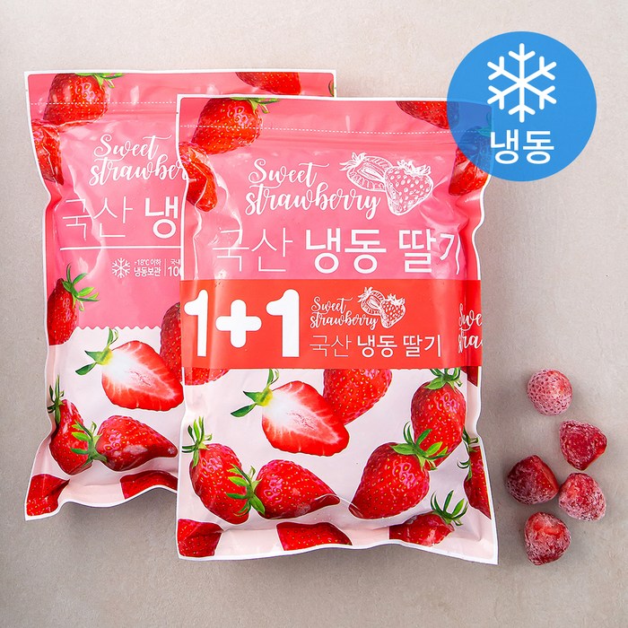 감미인영농조합법인 국내산 딸기 (냉동), 1kg, 2개 대표 이미지 - 과일 디저트 추천