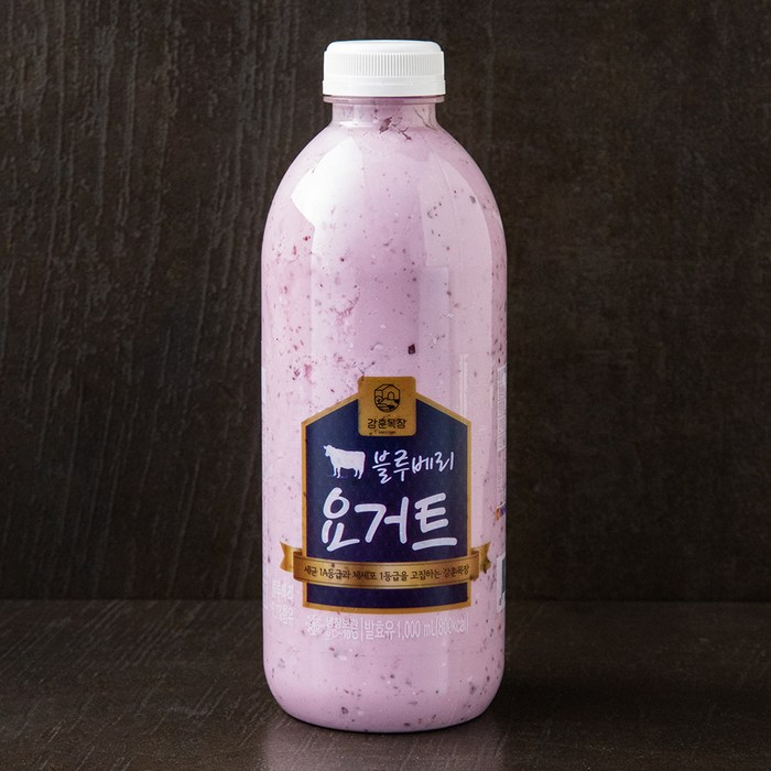 강훈목장 수제요거트 블루베리, 1000ml, 1개 대표 이미지 - 요플레 토핑 추천