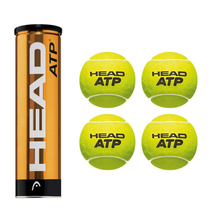 HEAD ATP 투어대회 테니스 캔볼 4p, 1개, 라이트그린 대표 이미지 - 테린이 추천