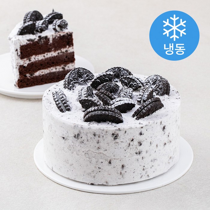 삼초마을 쿠키앤크림 케이크 (냉동), 1개, 410g 대표 이미지 - 생일 케이크 추천