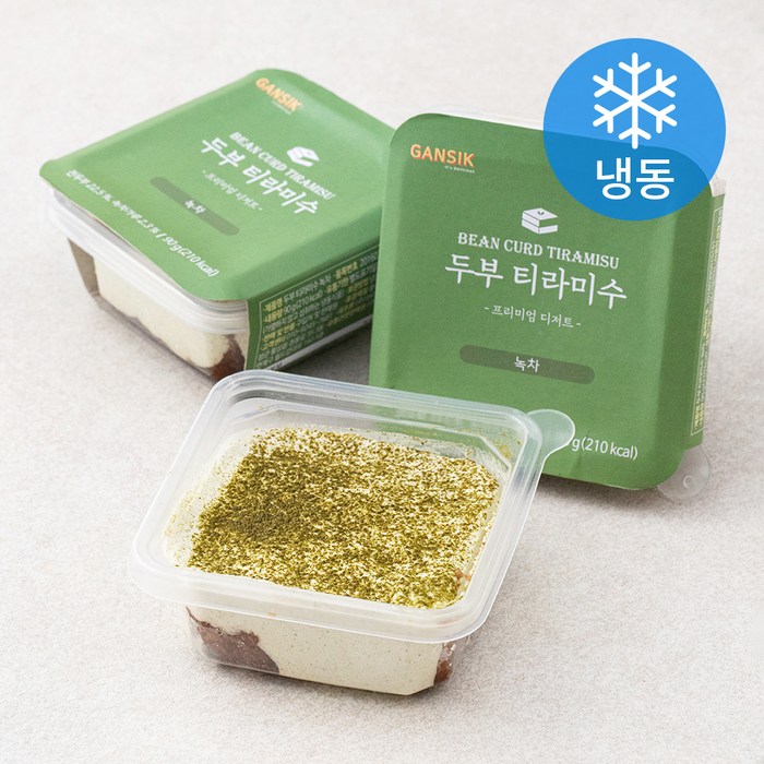 GANSIK 두부 티라미수 녹차 (냉동), 90g, 3개 대표 이미지 - 바움쿠헨 추천