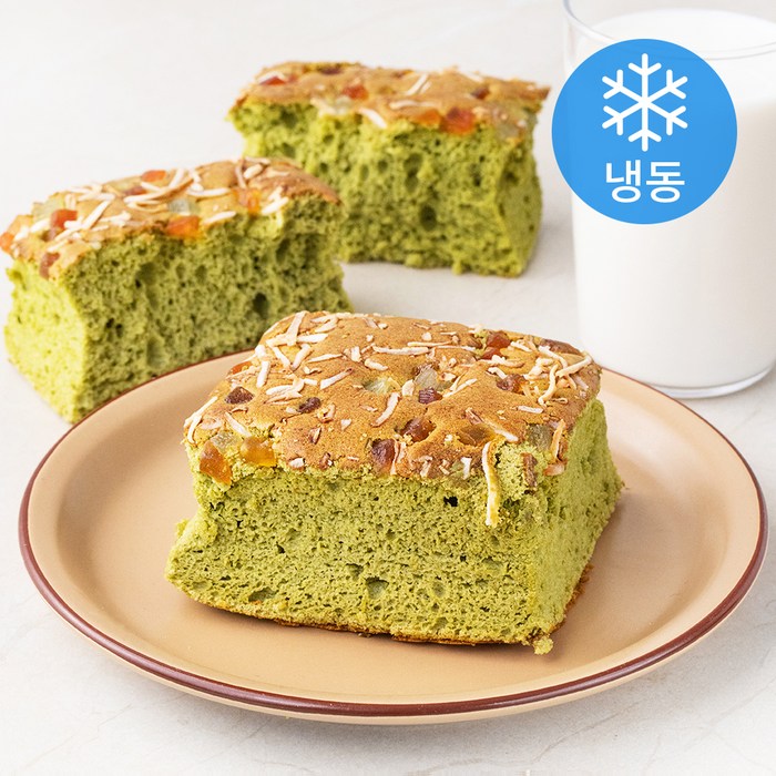 프레드 촉촉한 녹차 단백질 케이크 (냉동), 80g, 2개 대표 이미지 - 말차 케이크 추천