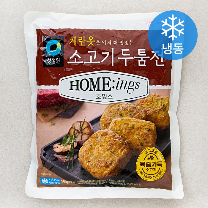 대상 호밍스 계란옷 소고기 두툼전 (냉동), 350g, 1개 대표 이미지 - 고기완자 추천