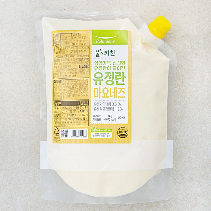 풀무원 풀스키친 유정란 마요네즈, 1kg, 1개 대표 이미지 - 즛토마요 추천