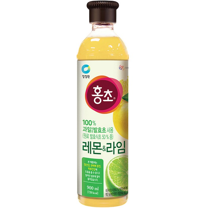 청정원 홍초 레몬&라임, 900ml, 1개 대표 이미지 - 공복에 좋은 음식 추천