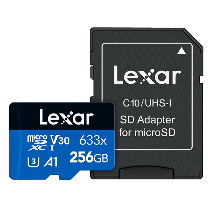 렉사 메모리 카드 SD 마이크로 고프로 블랙박스 High-Performance microSDXC UHS-I 633배속, 256GB, 1개 대표 이미지 - 메모리 카드 추천