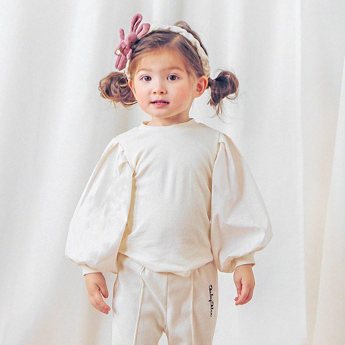 베이비블리 로열 벌룬 긴팔 블라우스