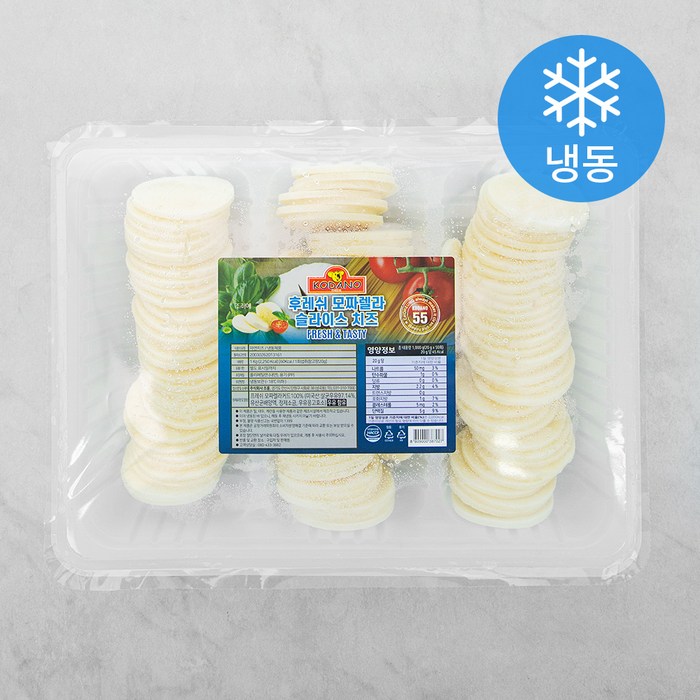 마또네 후레쉬모짜슬라이스치즈 (냉동), 1kg, 1개 대표 이미지 - 카프리제 추천