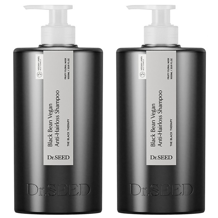 닥터시드 블랙빈 비건 탈모 샴푸, 1000ml, 2개