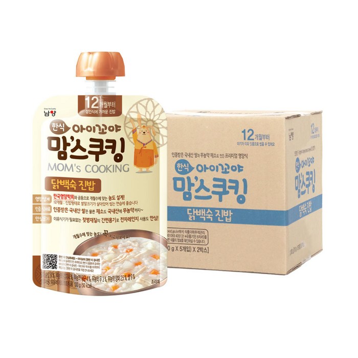 아이꼬야 맘스쿠킹 이유식 100g 12개월부터, 닭백숙 진밥, 10개 대표 이미지 - 된장찌개 된장 추천