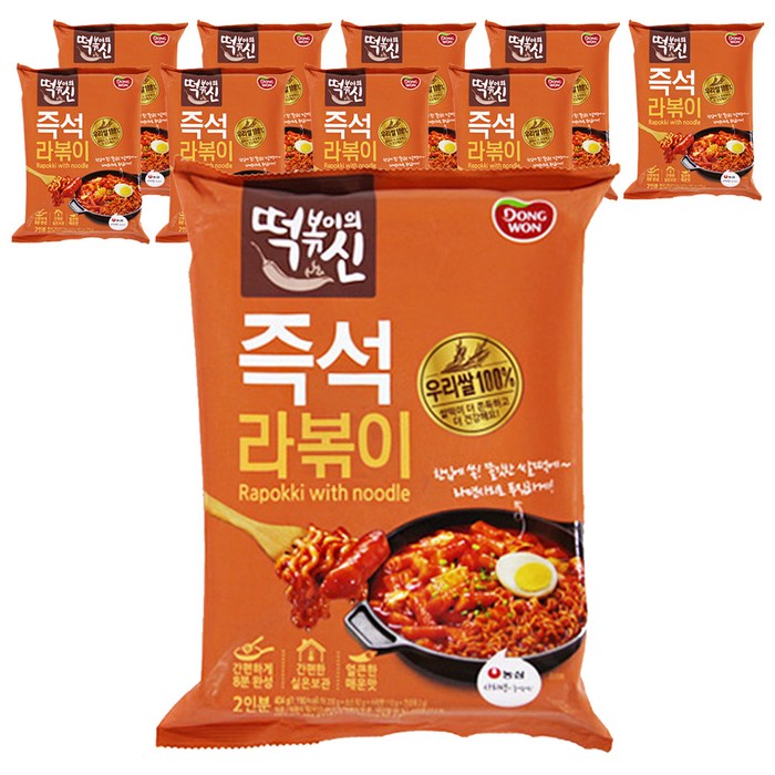 동원 떡볶이의신 즉석라볶이, 404g, 10개입 대표 이미지 - 떡신 추천