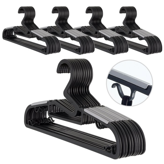 코멧 논슬립 옷걸이, 그레이, 50p 대표 이미지 - 바지걸이 추천