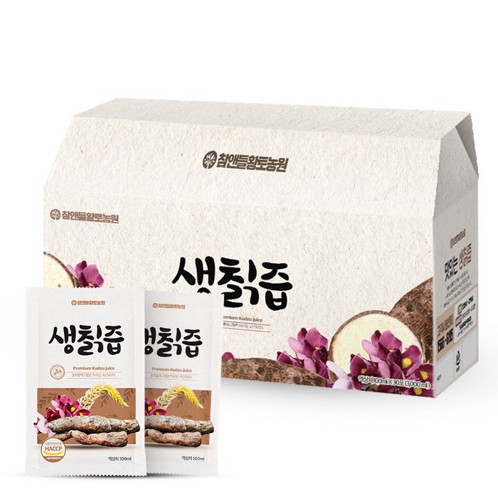 참앤들황토농원 생칡즙, 100ml, 30개입 대표 이미지 - 칡즙 추천