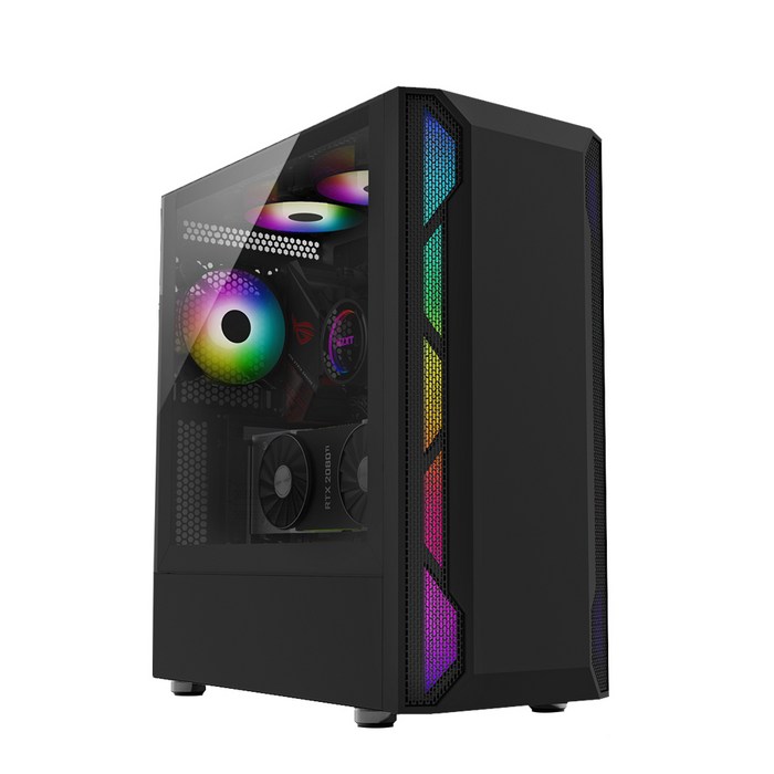 로켓PC Gamma AMD No 1. 블랙 조립컴퓨터 본체 (AMD 라이젠5 5600X RTX3060 12GB WIN미포함 삼성 16GB SSD 512GB ), 기본형 대표 이미지 - AMD 5600X 추천