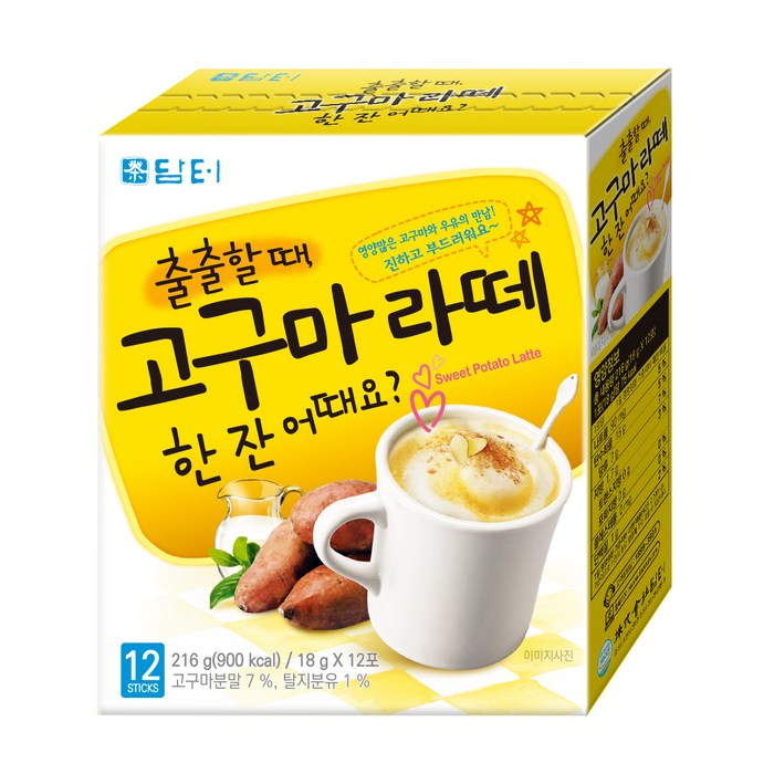 담터 고구마 라떼, 18g, 12개 대표 이미지 - 고구마 라떼 추천