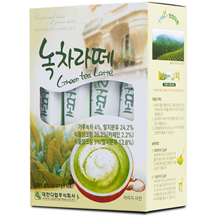 대한다업 녹차 라떼, 12.7g, 16개입, 1개 대표 이미지 - 말차라떼 추천