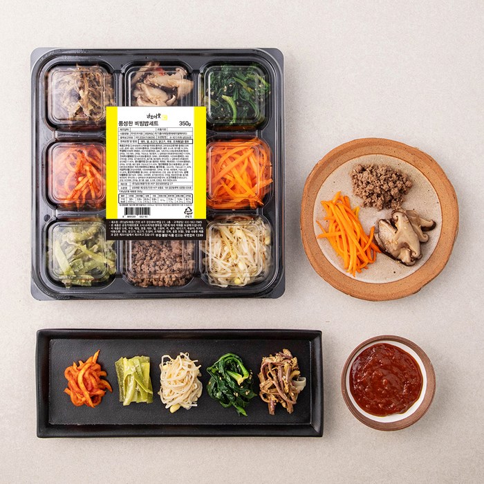 남도애꽃 풍성한 비빔밥세트, 350g, 1팩 대표 이미지 - 집반찬연구소 추천