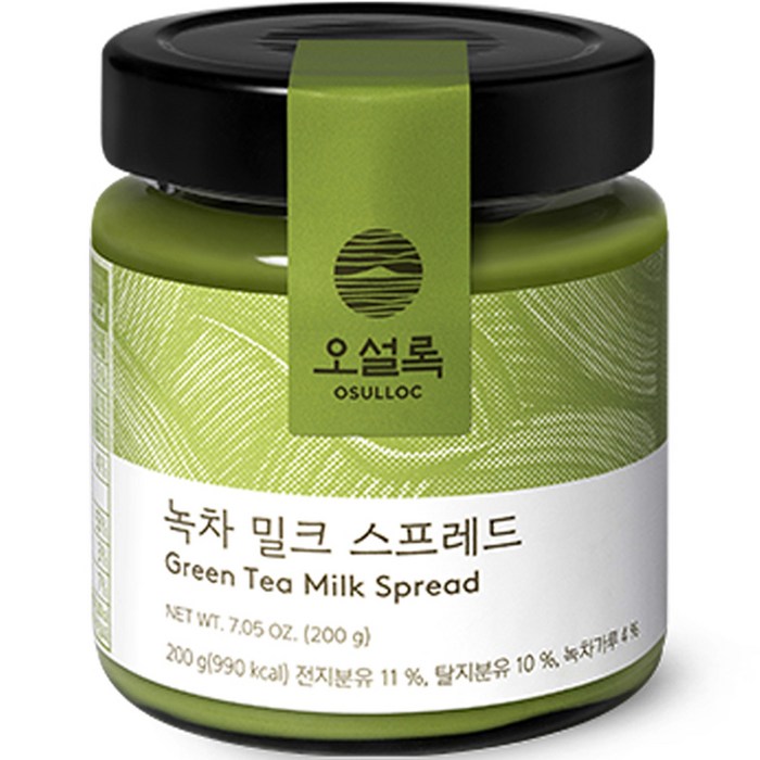 오설록 녹차 밀크 스프레드, 200g, 1개 대표 이미지 - 말차 케이크 추천