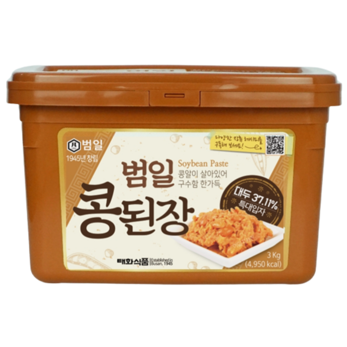 범일 콩된장 특대입자, 3kg, 1개 대표 이미지 - 집된장 추천