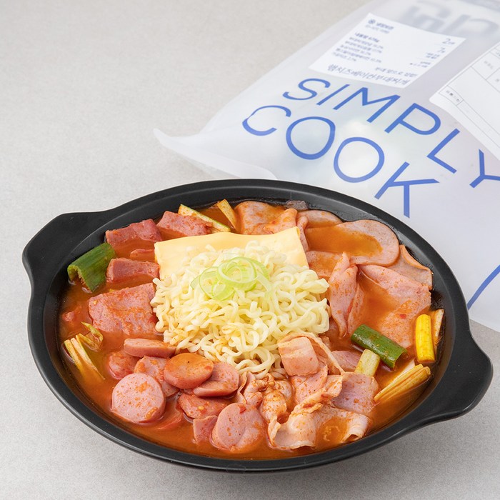 심플리쿡 햄치즈베이컨 부대찌개, 678g, 1개 대표 이미지 - 심플리쿡 밀키트 추천