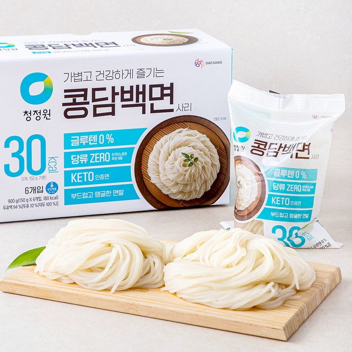 청정원 콩담백면 6개입, 1개, 900g 대표 이미지 - 단백질 식단 추천