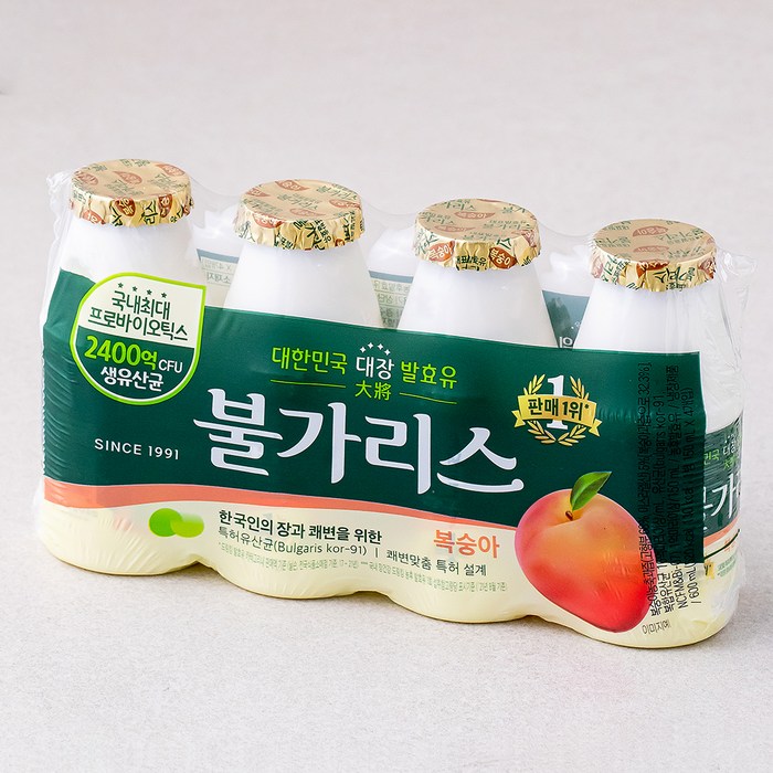 남양유업 불가리스 요구르트 복숭아, 150ml, 4개 대표 이미지 - 똥 잘나오는 법 추천