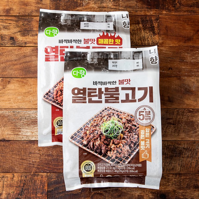 다향오리 열탄불고기 불고기맛 400g + 매콤한맛 400g, 1세트 대표 이미지 - 개고기 탕후루 추천