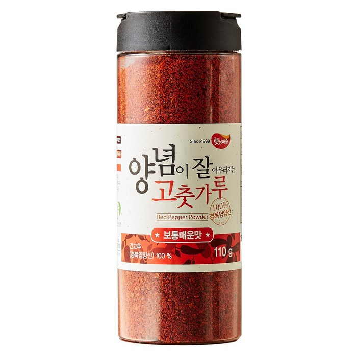 햇님마을 양념이 잘 어우러지는 국산 고춧가루 보통매운맛, 110g, 1개 대표 이미지 - 고춧가루 추천