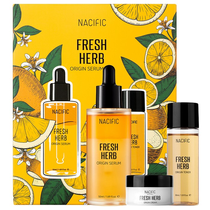 네시픽 프레쉬 허브 오리진 토너 30ml + 세럼 50ml + 크림 12ml 세트, 1세트 대표 이미지 - 화장품 선물세트 추천