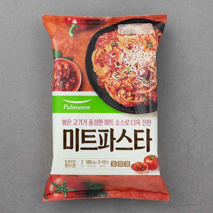 풀무원 생미트스파게티 2인, 588.4g, 1개 대표 이미지 - 토마토 파스타 추천