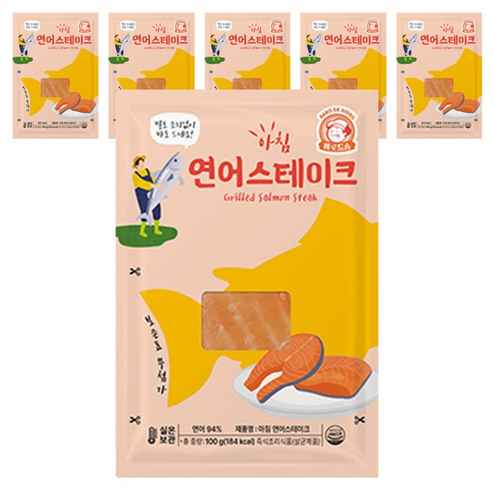 아침 바로드숑 바로먹는 연어 스테이크, 100g, 6팩 대표 이미지 - 연어 스테이크 추천