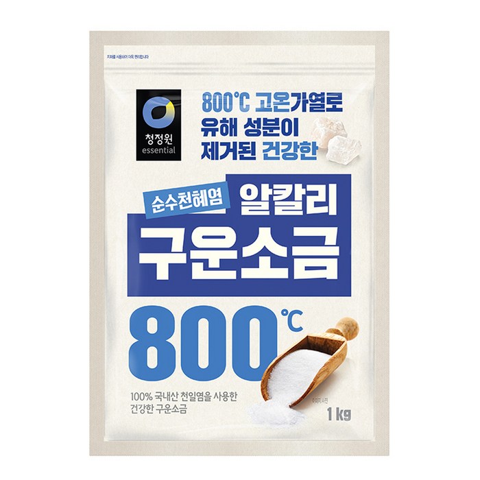 청정원 천일염 구운소금, 1kg, 1개 대표 이미지 - 천일염 추천