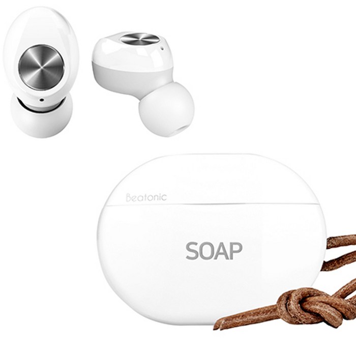 앱코 BEATONIC SOAP 블루투스 이어폰, 화이트 대표 이미지 - 전화 이어폰 추천