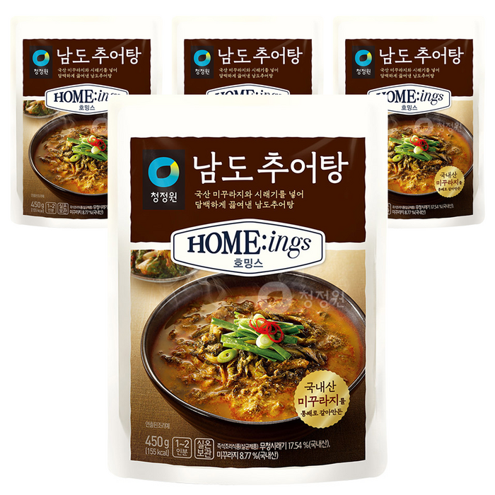 청정원 호밍스 남도추어탕, 450g, 4개 대표 이미지 - 황태해장국 추천