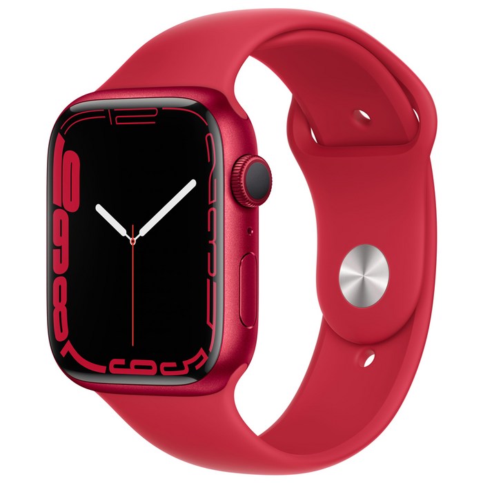 Apple 애플워치 7 알루미늄 케이스 + 스포츠 밴드, PRODUCT RED 케이스, 레드 밴드, 45mm, GPS 대표 이미지 - 애플워치7 알루미늄 추천