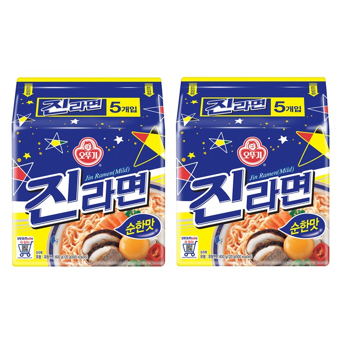 오뚜기 진라면 순한맛 120g, 10개 대표 이미지 - 오뚜기 라면 추천