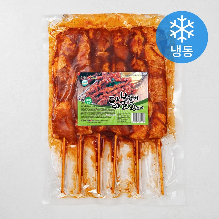 맛잽이식품 닭불갈비 왕꼬지 (냉동), 600g, 1봉 대표 이미지 - 하코야 추천