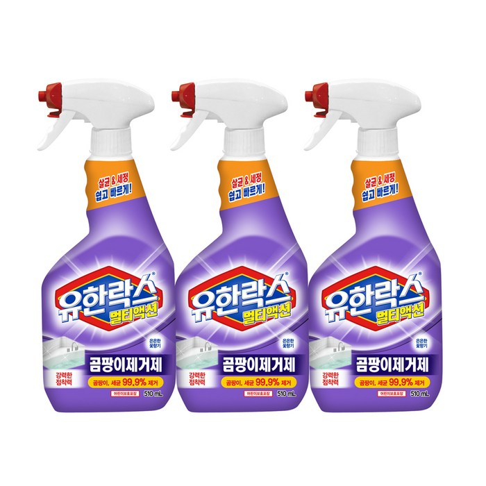 유한락스 멀티액션 곰팡이 제거제, 510ml, 3개 대표 이미지 - 유한락스 추천