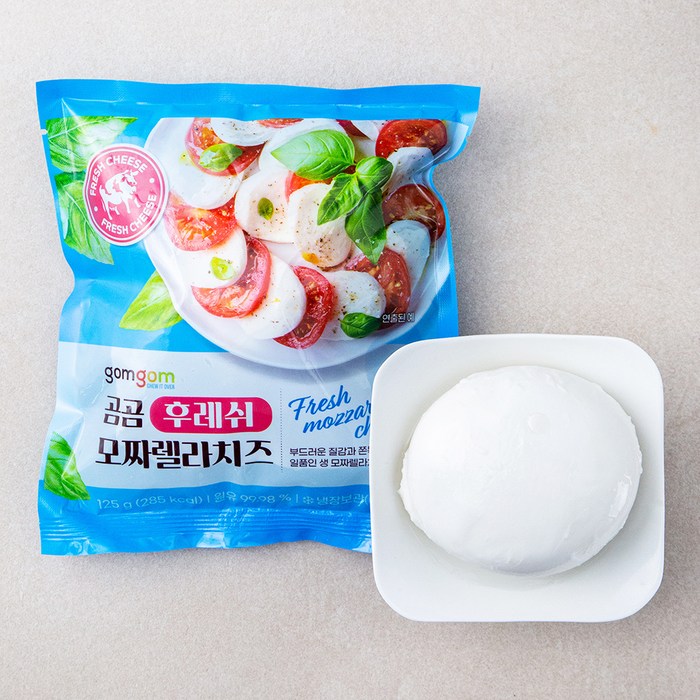 곰곰 후레쉬 모짜렐라 치즈, 125g, 1개 대표 이미지 - 카프리제 추천