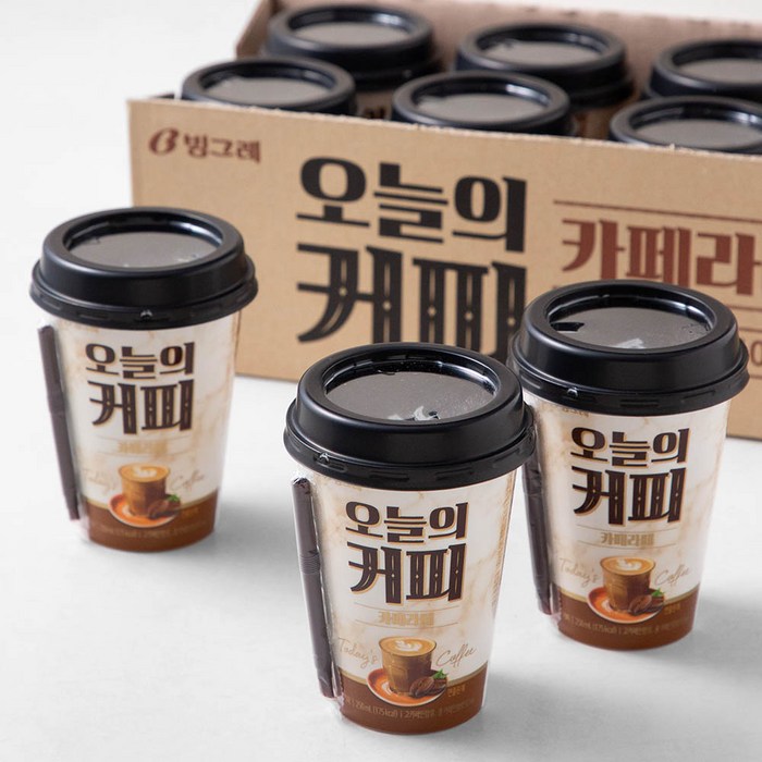 빙그레 오늘의 커피 카페라떼, 250ml, 10개 대표 이미지 - 카페라떼 추천