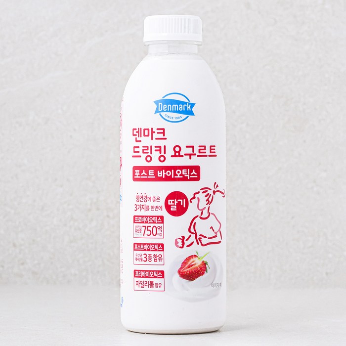 덴마크 드링킹 요구르트 포스트 바이오틱스 딸기, 750ml, 1개 대표 이미지 - 프로틴 요거트 추천