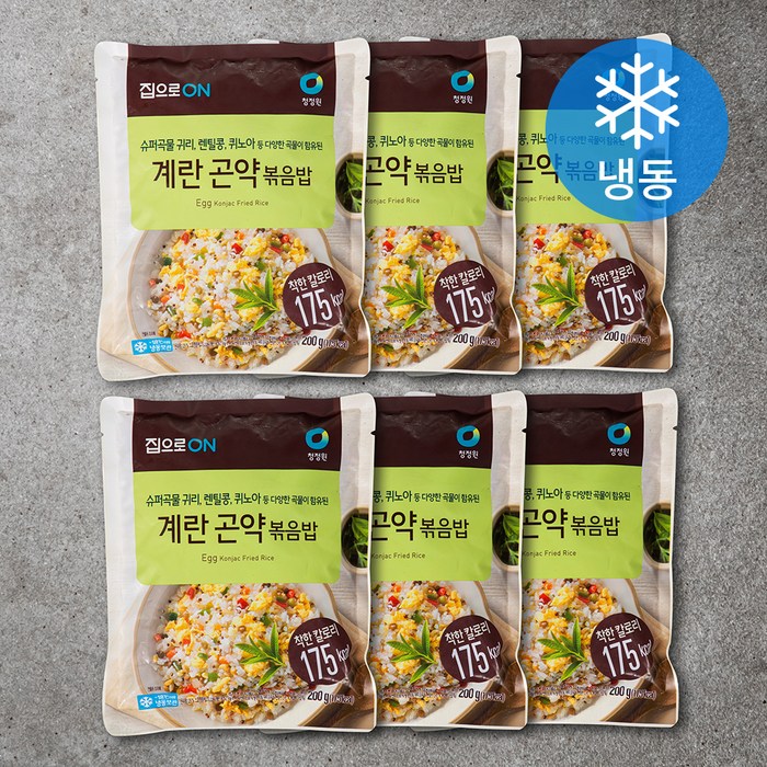 집으로온 계란 곤약 볶음밥 (냉동), 200g, 6개 대표 이미지 - 청정원 집으로온 추천