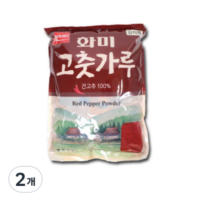 화미 고춧가루 김치용, 2.5kg, 2개 대표 이미지 - 고추가루 추천