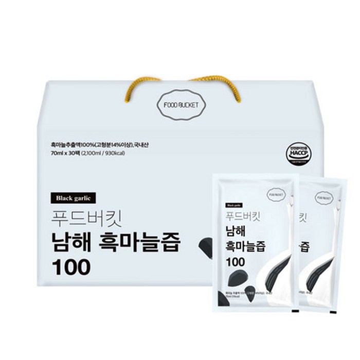 푸드버킷 남해 흑마늘즙 100, 70ml, 30개 대표 이미지 - 흑마늘 진액 추천