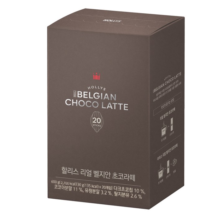 할리스 리얼 벨지안 초코라떼 분말스틱, 30g, 20개입, 1개 대표 이미지 - 초코라떼 추천