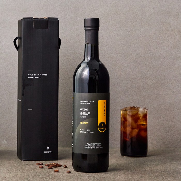 핸디엄 콜드브루 원액 예가체프, 750ml, 1개 대표 이미지 - 산미 커피 추천