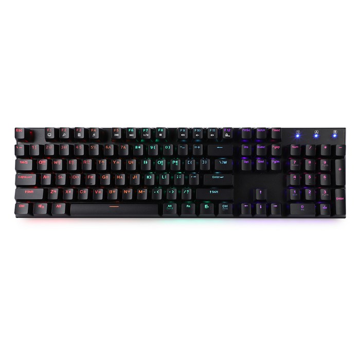 앱코 HACKER 한영 이중사출 키캡 레인보우 LED 게이밍 기계식 키보드 청축, 일반형, 블랙, K640 대표 이미지 - 프로그래밍 키보드 추천